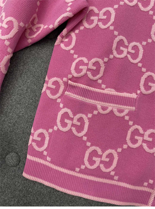Gucci 구찌 핑크 GG 코튼 자카드 가디건 레플리카 16번 이미지 - 의류 | 세미샵 레플리카 사이트