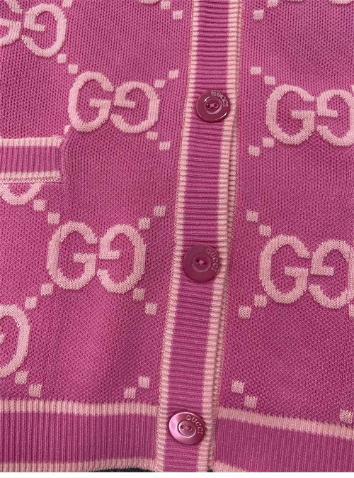 Gucci 구찌 핑크 GG 코튼 자카드 가디건 레플리카 17번 이미지 - 의류 | 세미샵 레플리카 사이트