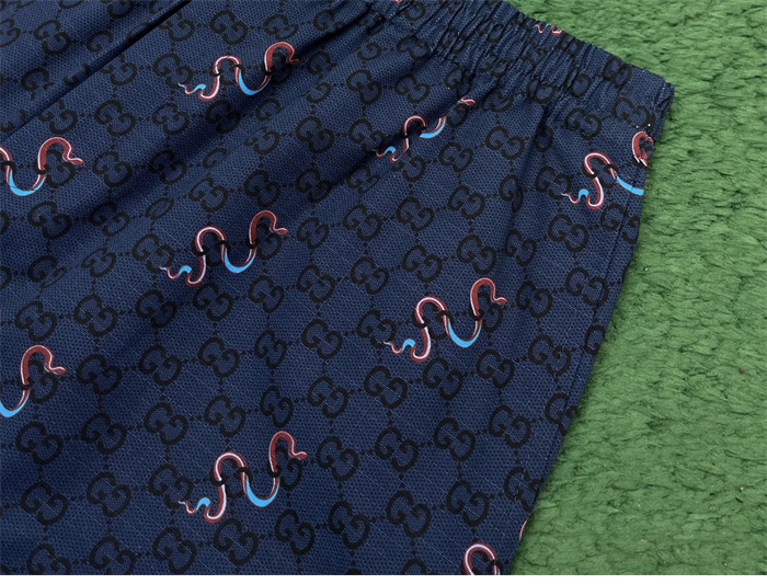 Gucci 구찌 GG 스네이크 올오버 프린트 코튼 립스톱 반바지 레플리카 11번 이미지 - 의류 | 세미샵 레플리카 사이트