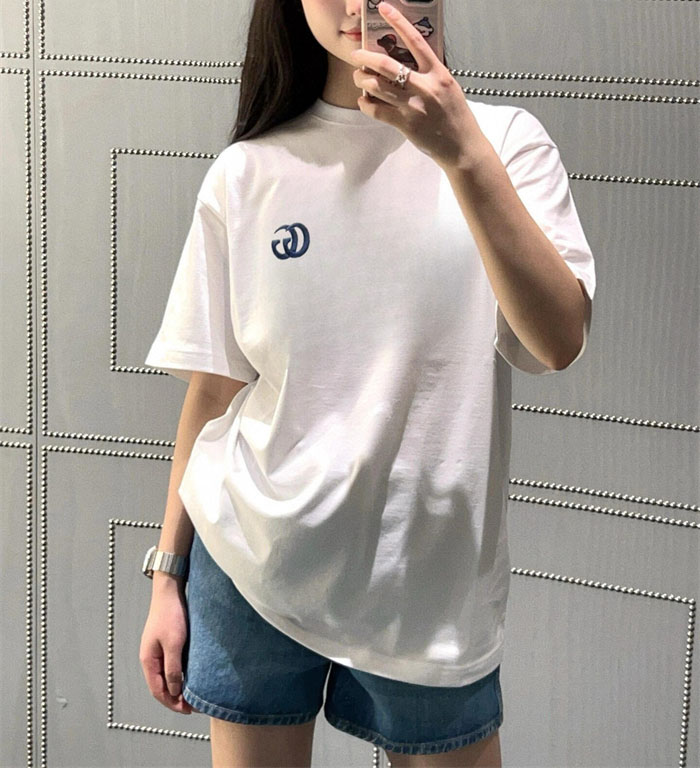 Gucci 구찌 GG 자수 코튼 저지 반팔 티셔츠 레플리카 5번 이미지 - 의류 | 세미샵 레플리카 사이트