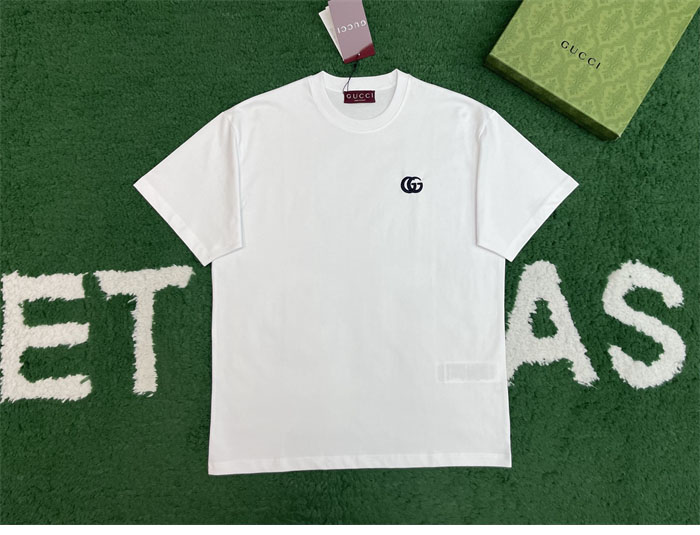 Gucci 구찌 GG 자수 코튼 저지 반팔 티셔츠 레플리카 6번 이미지 - 의류 | 세미샵 레플리카 사이트