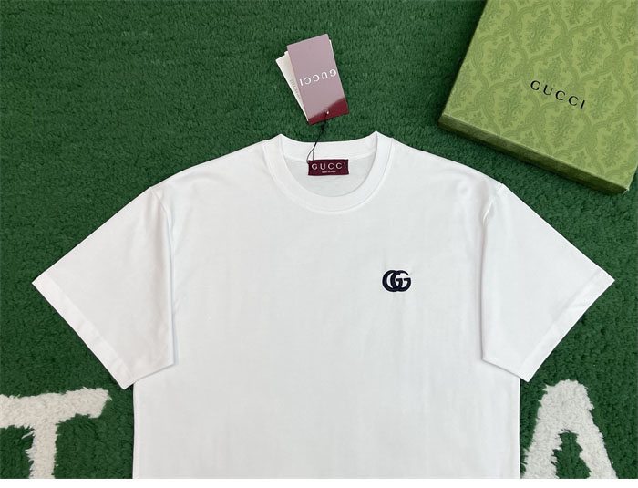 Gucci 구찌 GG 자수 코튼 저지 반팔 티셔츠 레플리카 8번 이미지 - 의류 | 세미샵 레플리카 사이트