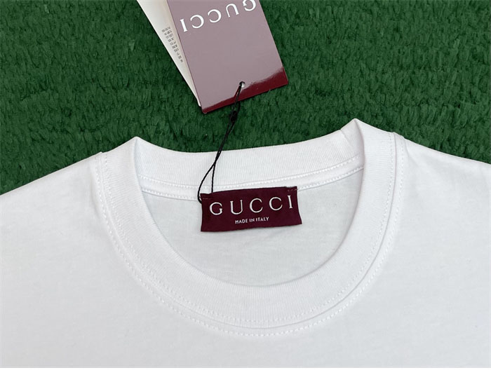 Gucci 구찌 GG 자수 코튼 저지 반팔 티셔츠 레플리카 9번 이미지 - 의류 | 세미샵 레플리카 사이트
