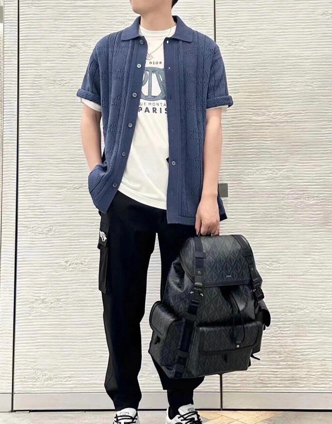 D I O R 디올 까나쥬 크로셰 니트 반소매 셔츠 “2COLOR” 레플리카 7번 이미지 - 의류 | 세미샵 레플리카 사이트