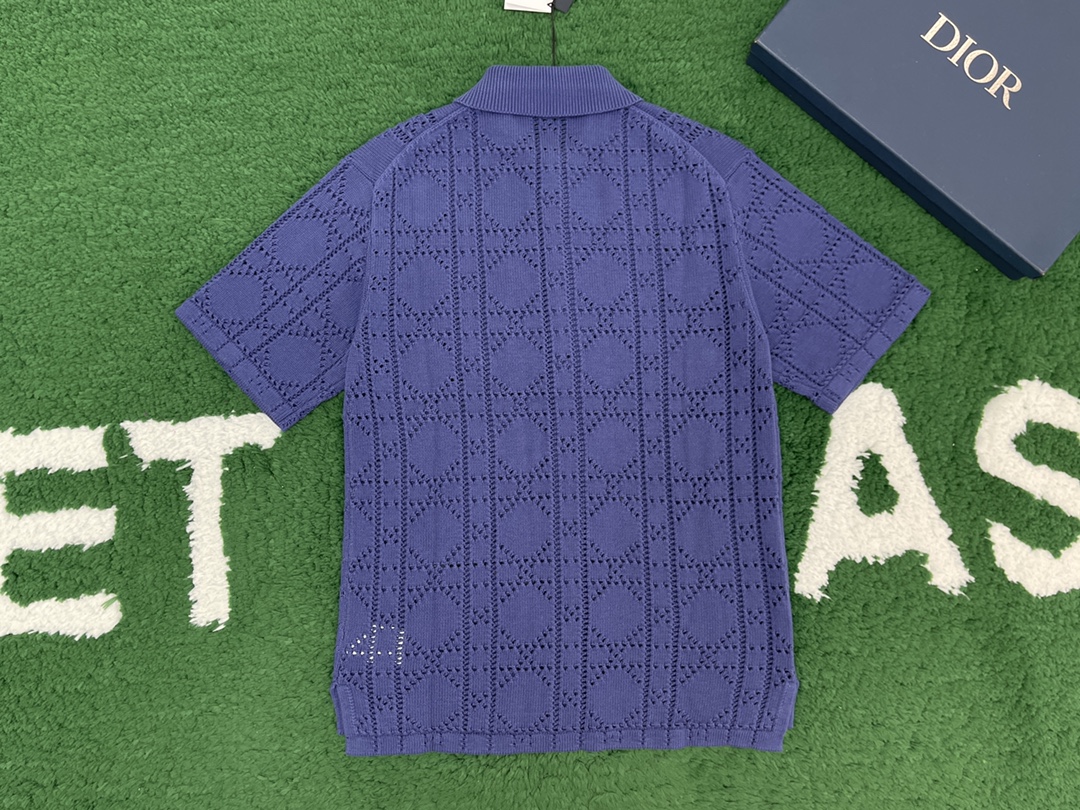D I O R 디올 까나쥬 크로셰 니트 반소매 셔츠 “2COLOR” 레플리카 15번 이미지 - 의류 | 세미샵 레플리카 사이트