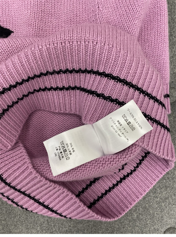 D I O R 디올 럭키 스타 울 캐시미어 반소매 니트 스웨터 레플리카 18번 이미지 - 의류 | 세미샵 레플리카 사이트