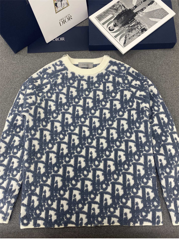 D I O R 디올 오블리크 스웨터 버진 울 코튼 블렌드 스웨터 레플리카 7번 이미지 - 의류 | 세미샵 레플리카 사이트