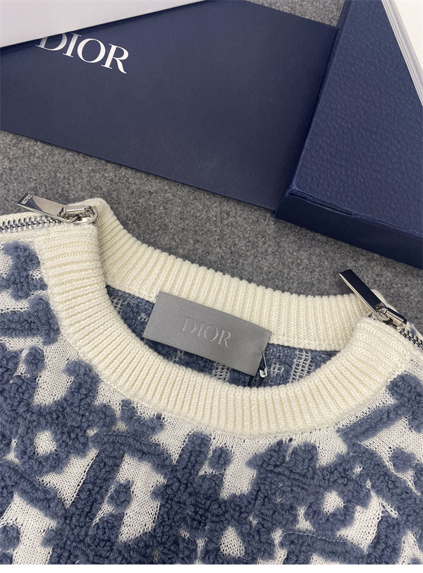 D I O R 디올 오블리크 스웨터 버진 울 코튼 블렌드 스웨터 레플리카 14번 이미지 - 의류 | 세미샵 레플리카 사이트