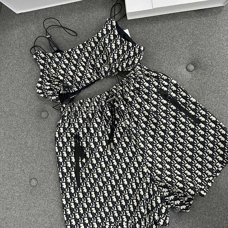 D I O R 디올 오블리크 이너 탑 & 숏 팬츠 Set 레플리카 1번 이미지 - 의류 | 세미샵 레플리카 사이트