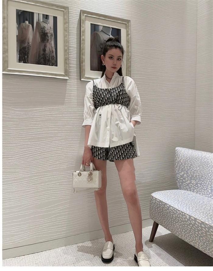 D I O R 디올 오블리크 이너 탑 & 숏 팬츠 Set 레플리카 5번 이미지 - 의류 | 세미샵 레플리카 사이트