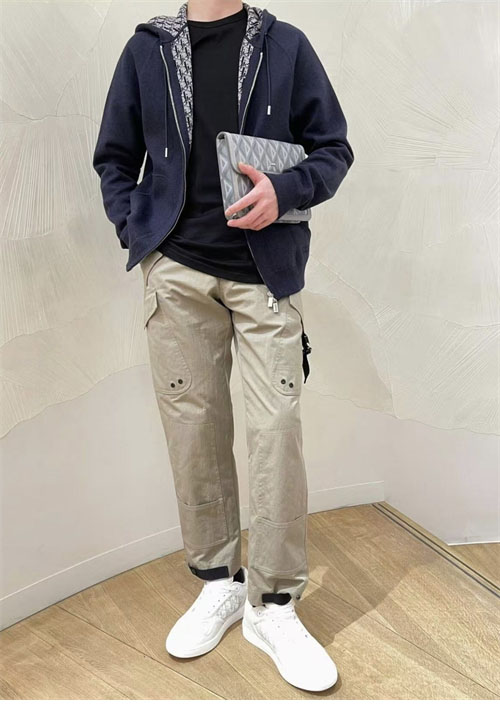 D I O R 디올 오블리크 캐시미어 울 자카드 후드 집업 자켓 레플리카 2번 이미지 - 의류 | 세미샵 레플리카 사이트