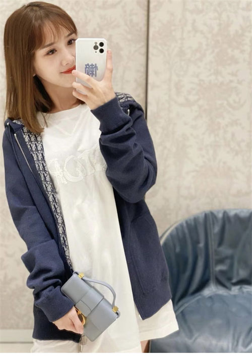 D I O R 디올 오블리크 캐시미어 울 자카드 후드 집업 자켓 레플리카 6번 이미지 - 의류 | 세미샵 레플리카 사이트