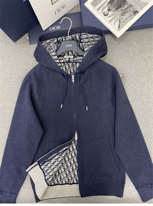 D I O R 디올 오블리크 캐시미어 울 자카드 후드 집업 자켓 레플리카 10번 이미지 - 의류 | 세미샵 레플리카 사이트