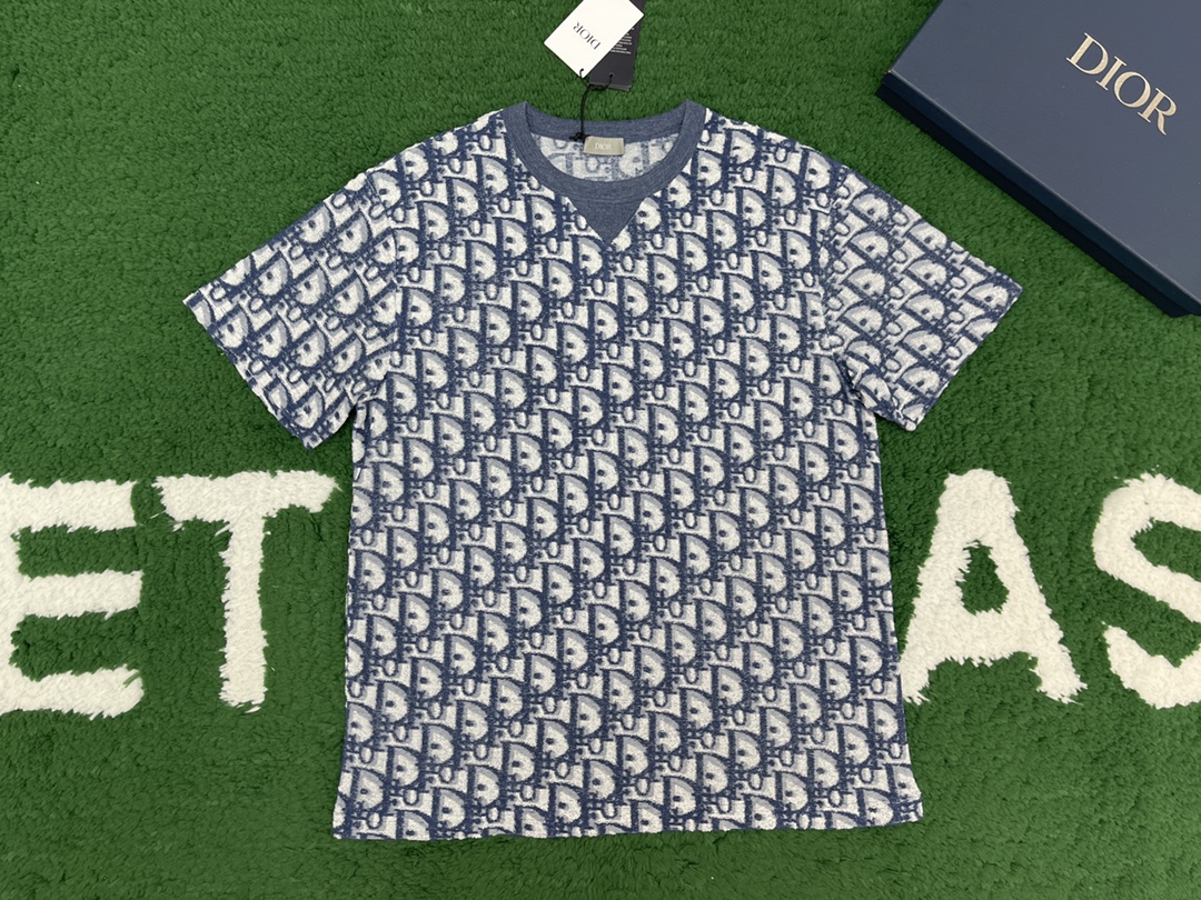 D I O R 디올 오블리크 테리 코튼 저지 캐주얼 핏 반팔 티셔츠 “2COLOR” 레플리카 8번 이미지 - 의류 | 세미샵 레플리카 사이트