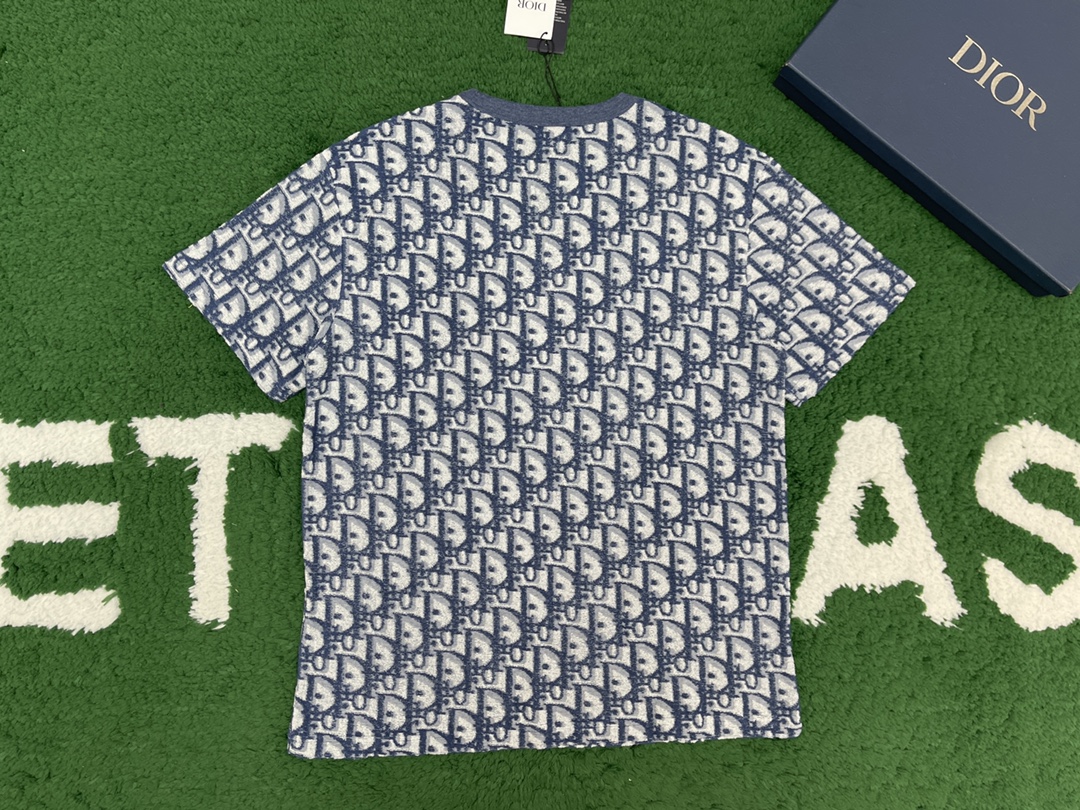 D I O R 디올 오블리크 테리 코튼 저지 캐주얼 핏 반팔 티셔츠 “2COLOR” 레플리카 9번 이미지 - 의류 | 세미샵 레플리카 사이트