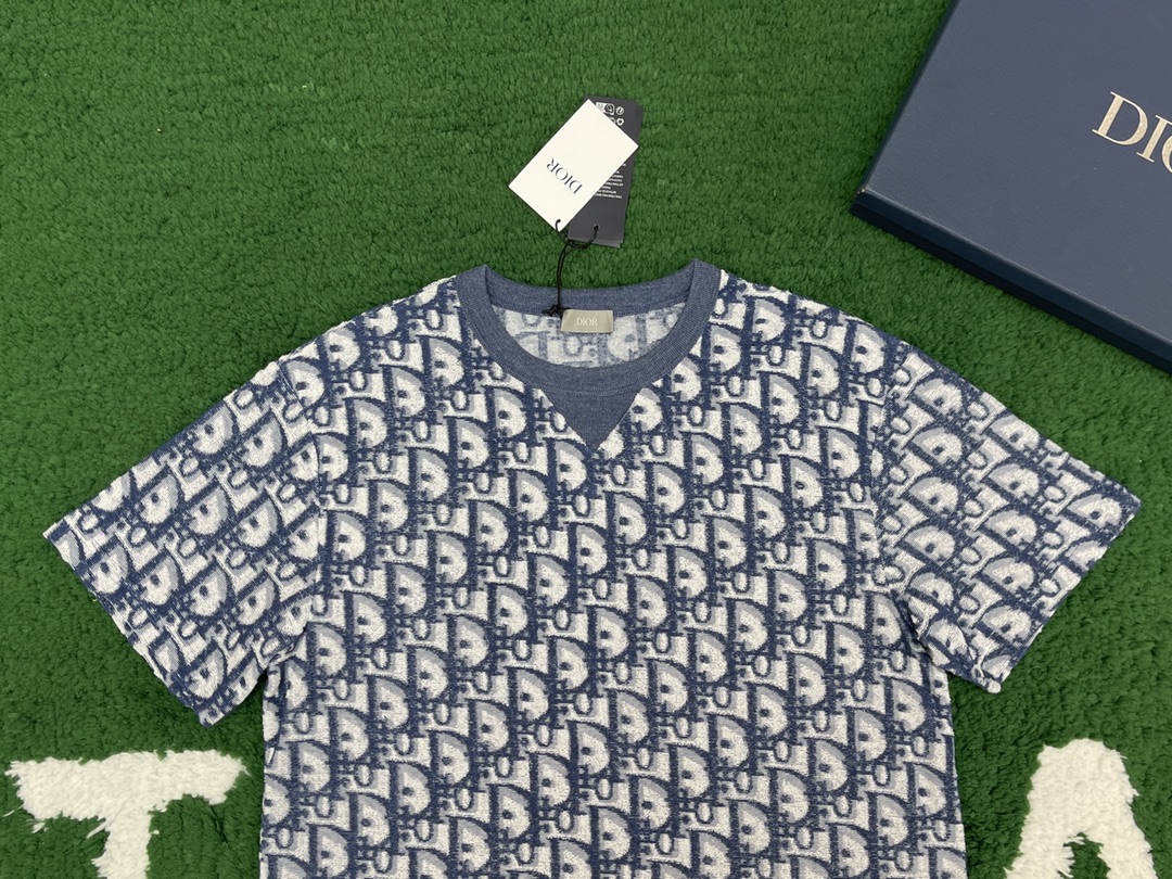 D I O R 디올 오블리크 테리 코튼 저지 캐주얼 핏 반팔 티셔츠 “2COLOR” 레플리카 10번 이미지 - 의류 | 세미샵 레플리카 사이트