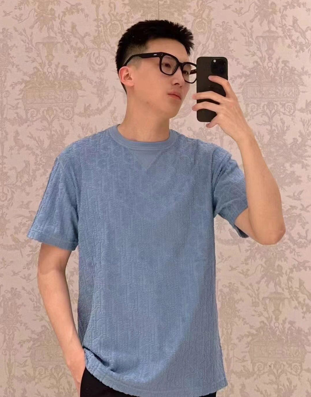 D I O R 디올 오블리크 톤온톤 자카드 테리 개주얼 핏 반팔 티셔츠”3COLOR” 레플리카 6번 이미지 - 의류 | 세미샵 레플리카 사이트