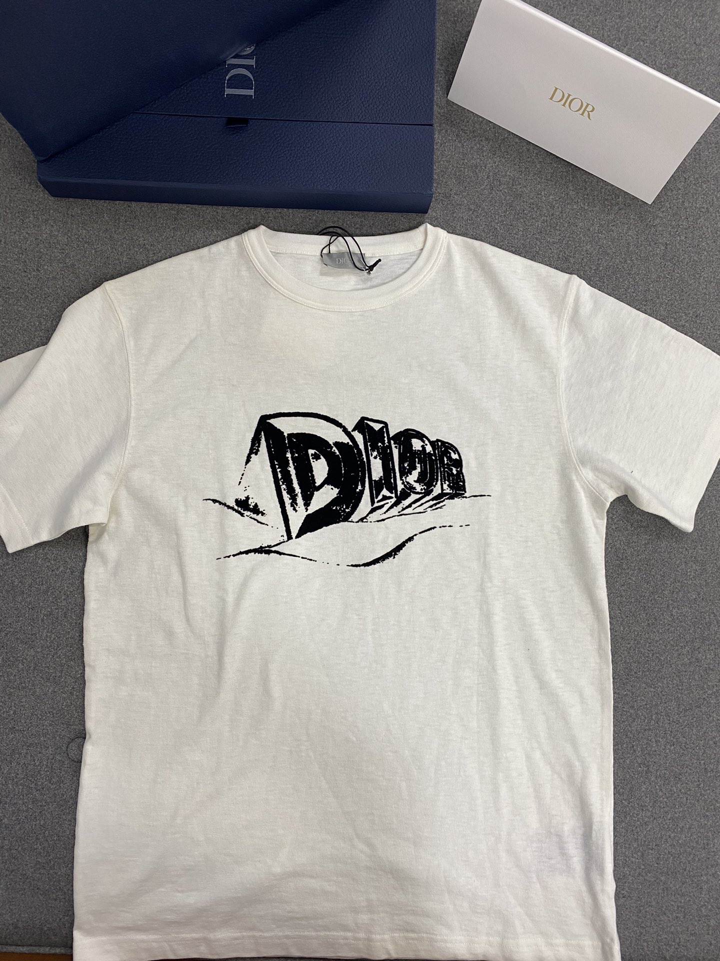 D I O R 디올 23FW 화이트 플록 아스트로 반팔 티셔츠 화이트 레플리카 9번 이미지 - 의류 | 세미샵 레플리카 사이트