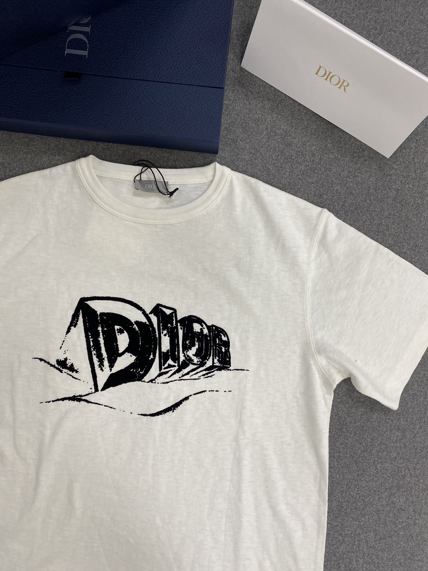 D I O R 디올 23FW 화이트 플록 아스트로 반팔 티셔츠 화이트 레플리카 11번 이미지 - 의류 | 세미샵 레플리카 사이트
