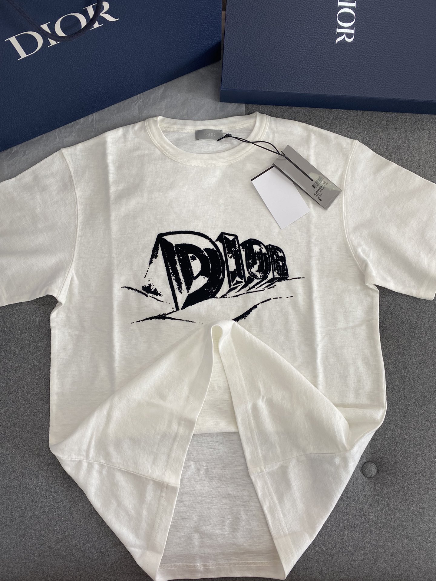 D I O R 디올 23FW 화이트 플록 아스트로 반팔 티셔츠 화이트 레플리카 14번 이미지 - 의류 | 세미샵 레플리카 사이트