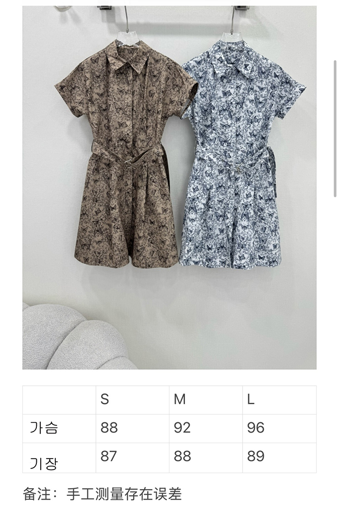 D I O R 디올 25SS 플라워 벨트 원피스 레플리카 2번 이미지 - 의류 | 세미샵 레플리카 사이트