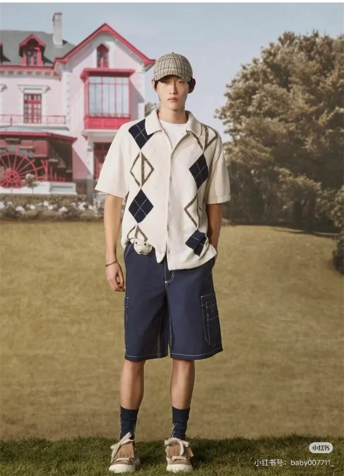 D I O R 디올 CD 다이아몬드 코튼 블렌드 반팔 셔츠 레플리카 2번 이미지 - 의류 | 세미샵 레플리카 사이트