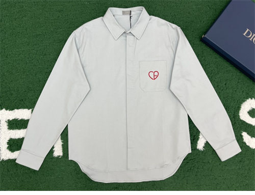 D I O R 디올 CD 하트 자수 셔츠 그레이 레플리카 2번 이미지 - 의류 | 세미샵 레플리카 사이트