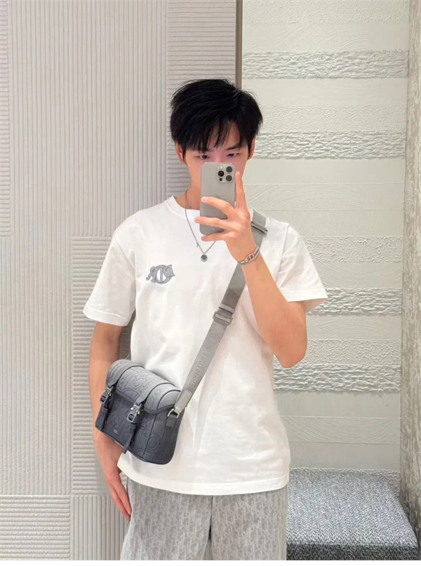 D I O R 디올 Charm 코튼 반팔 티셔츠 레플리카 3번 이미지 - 의류 | 세미샵 레플리카 사이트