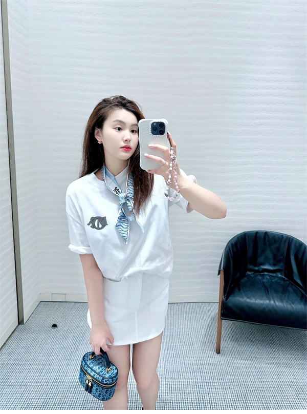 D I O R 디올 Charm 코튼 반팔 티셔츠 레플리카 6번 이미지 - 의류 | 세미샵 레플리카 사이트