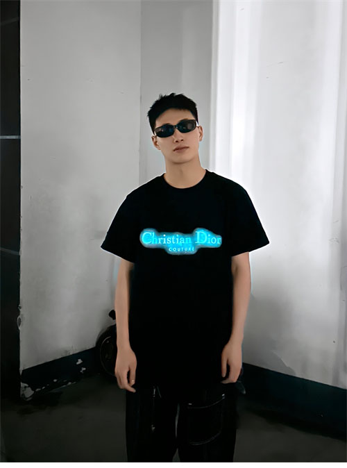 D I O R 디올 Couture 코튼 반팔 티셔츠 레플리카 4번 이미지 - 의류 | 세미샵 레플리카 사이트