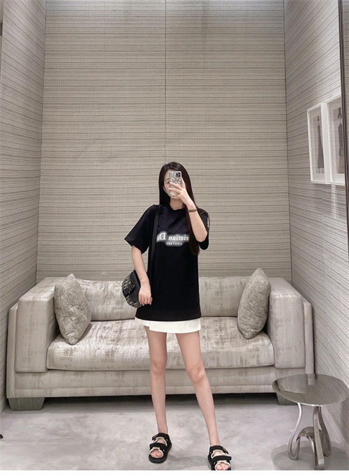 D I O R 디올 Couture 코튼 반팔 티셔츠 레플리카 6번 이미지 - 의류 | 세미샵 레플리카 사이트