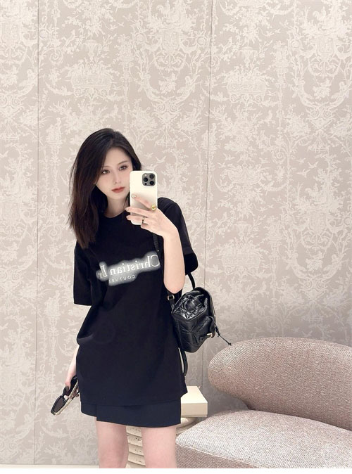 D I O R 디올 Couture 코튼 반팔 티셔츠 레플리카 7번 이미지 - 의류 | 세미샵 레플리카 사이트