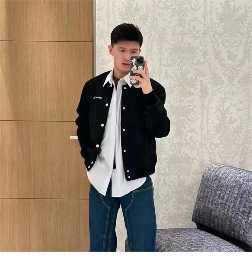 D I O R 디올 Tag 울 블렌드 양가죽 바시티 자켓 블랙 레플리카 16번 이미지 - 의류 | 세미샵 레플리카 사이트