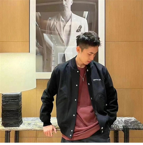 D I O R 디올 Tag 울 블렌드 양가죽 바시티 자켓 블랙 레플리카 20번 이미지 - 의류 | 세미샵 레플리카 사이트