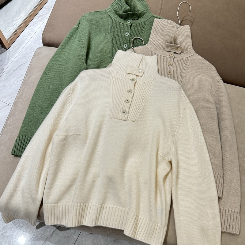 Loro Piana 로로피아나 버튼 터틀넥 카라 캐시미어 니트 스웨터 레플리카 1번 이미지 - 의류 | 세미샵 레플리카 사이트