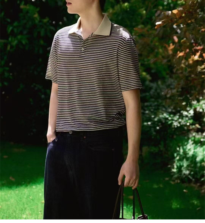 Loro Piana 로로피아나 크레미아 리넨 폴로 셔츠 레플리카 3번 이미지 - 의류 | 세미샵 레플리카 사이트