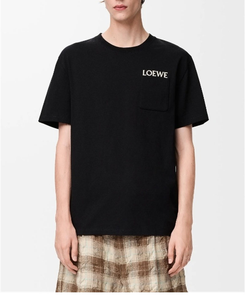 로에베 로에베 로고 자수 포켓 크루넥 반팔 티셔츠 레플리카 11번 이미지 - 의류 | 세미샵 레플리카 사이트