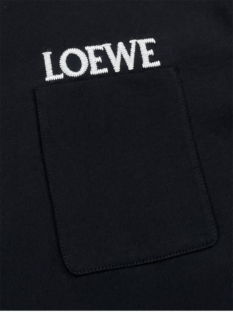 로에베 로에베 로고 자수 포켓 크루넥 반팔 티셔츠 레플리카 4번 이미지 - 의류 | 세미샵 레플리카 사이트