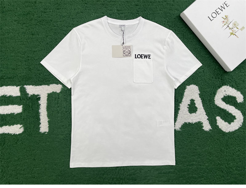 로에베 로에베 로고 자수 포켓 크루넥 반팔 티셔츠 레플리카 9번 이미지 - 의류 | 세미샵 레플리카 사이트