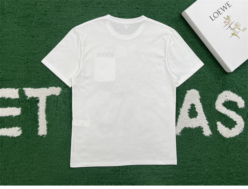 로에베 로에베 로고 자수 포켓 크루넥 반팔 티셔츠 레플리카 5번 이미지 - 의류 | 세미샵 레플리카 사이트