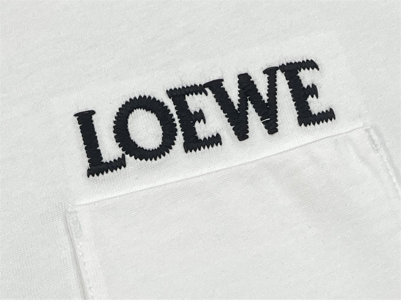 로에베 로에베 로고 자수 포켓 크루넥 반팔 티셔츠 레플리카 6번 이미지 - 의류 | 세미샵 레플리카 사이트