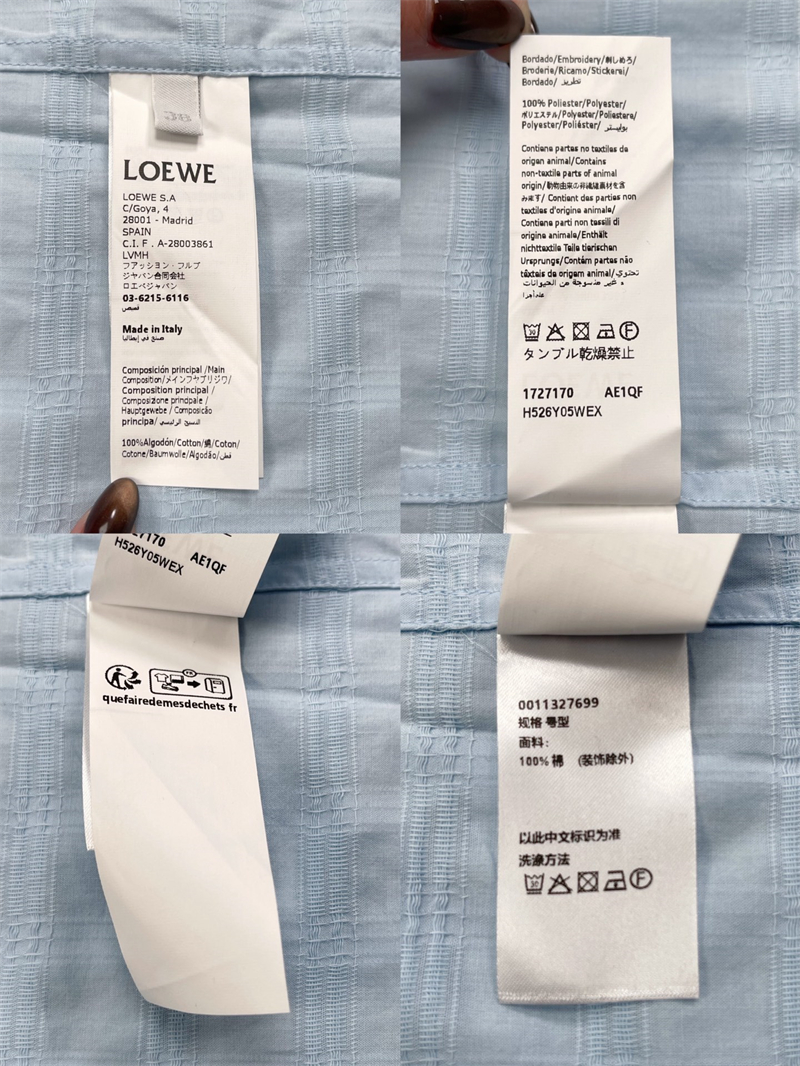 로에베 로에베 아나그램 포켓 숏 슬리브 셔츠 레플리카 9번 이미지 - 의류 | 세미샵 레플리카 사이트