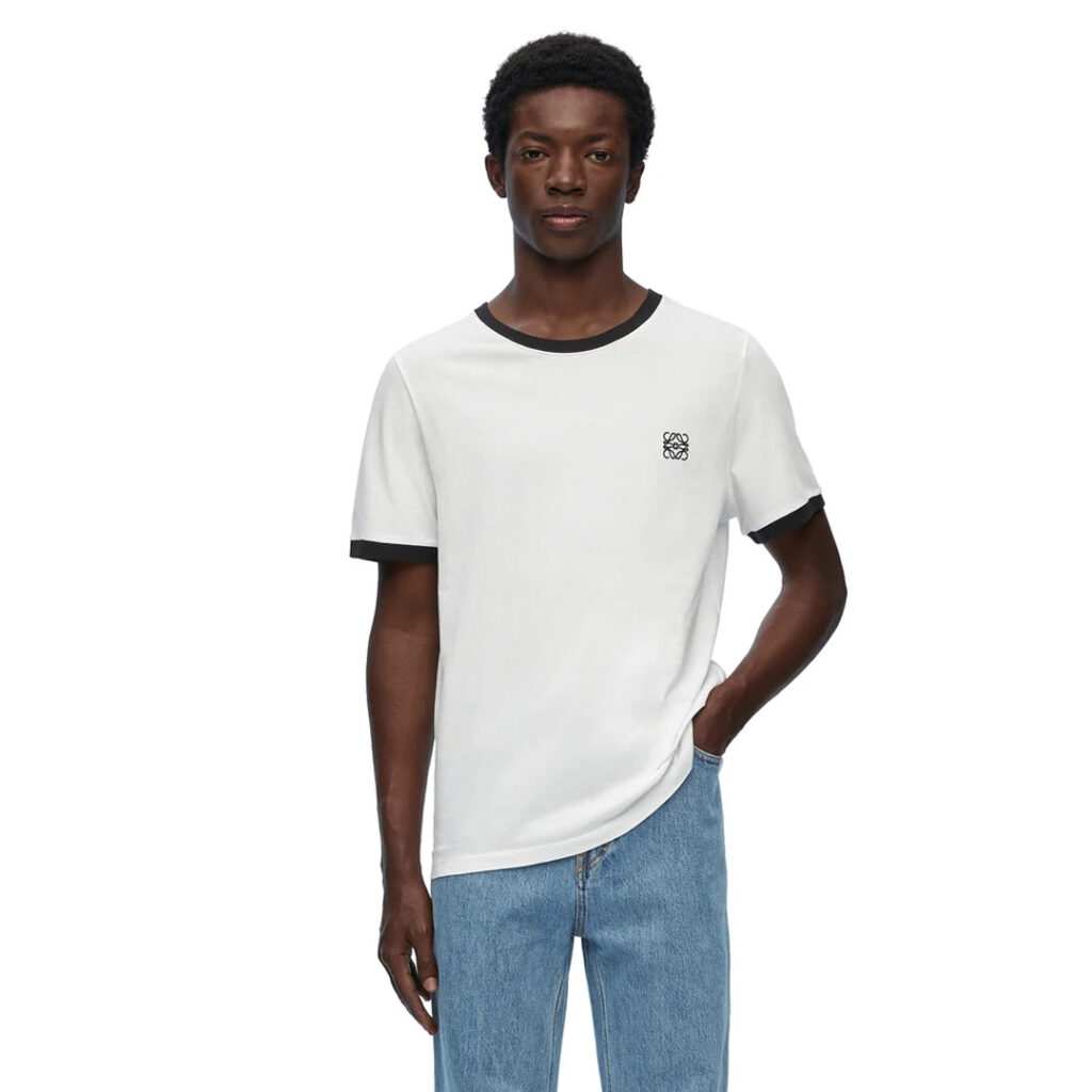 Loewe 로에베 24SS 아나그램 로고 배색 반팔 티셔츠 “2COLOR” 레플리카 3번 이미지 - 의류 | 세미샵 레플리카 사이트