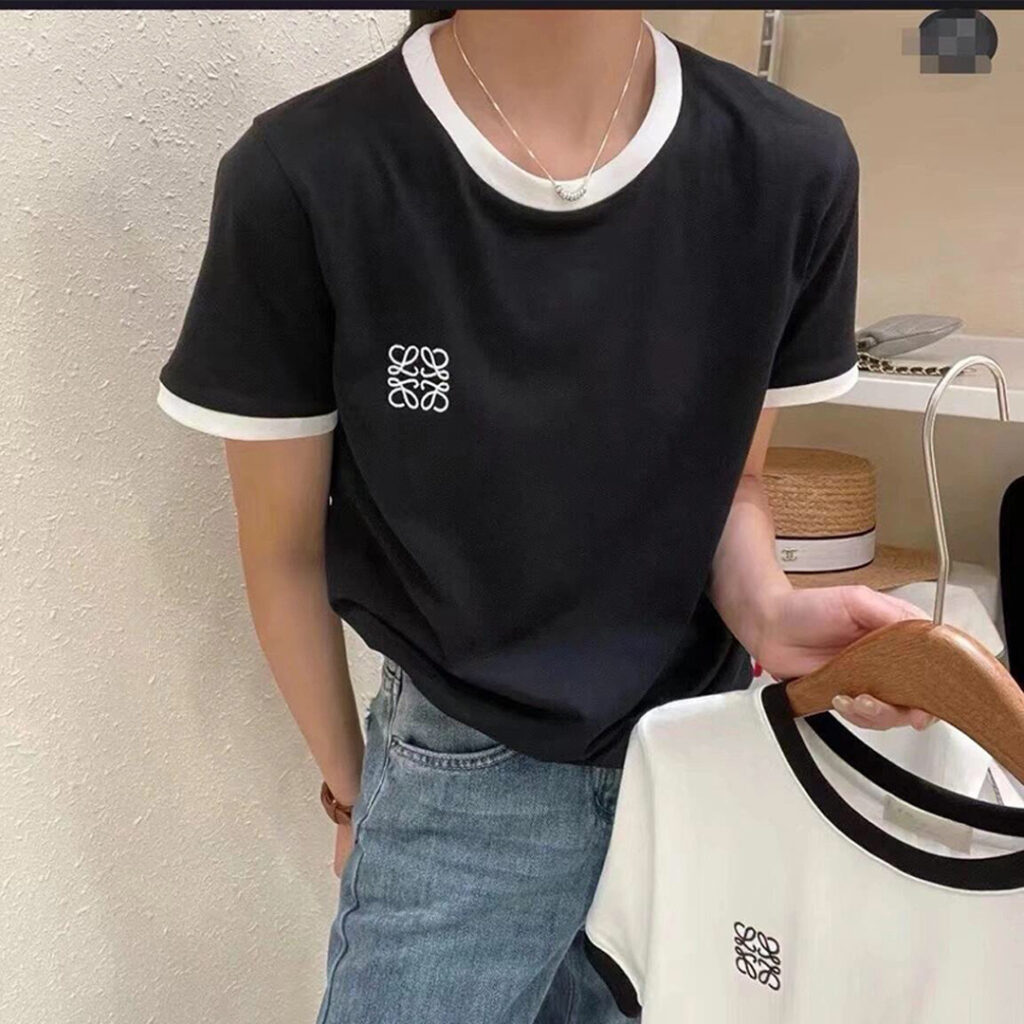 Loewe 로에베 24SS 아나그램 로고 배색 반팔 티셔츠 “2COLOR” 레플리카 9번 이미지 - 의류 | 세미샵 레플리카 사이트