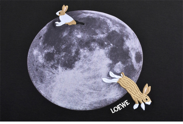 Loewe 로에베 x 수나 후지타 Bunny & Moon 반팔 티셔츠 레플리카 9번 이미지 - 의류 | 세미샵 레플리카 사이트