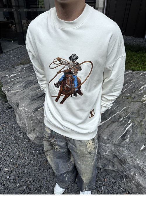 Louis Vuitton 루이비통 그래픽 엠브로이더드 코튼 티셔츠 1AFXNO 레플리카 2번 이미지 - 의류 | 세미샵 레플리카 사이트