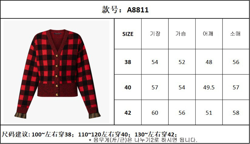 루이비통 루이비통 그래픽 체크 니트 가디건 레플리카 1번 이미지 - 의류 | 세미샵 레플리카 사이트