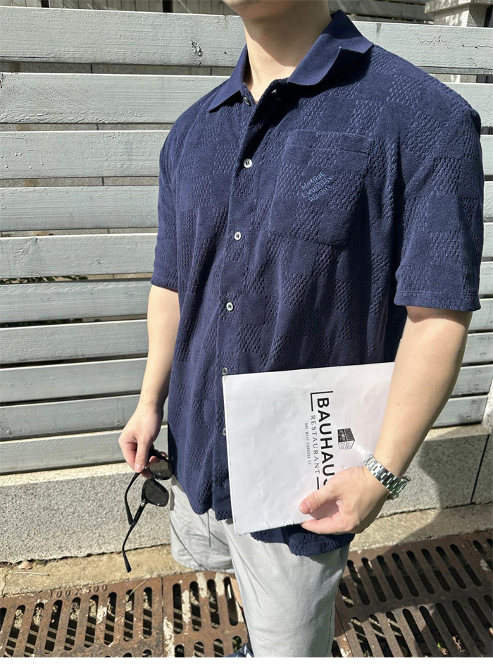 Louis Vuitton 루이비통 다미에 MLVD 프렌치 테리 숏 슬리브드 셔츠 레플리카 3번 이미지 - 의류 | 세미샵 레플리카 사이트