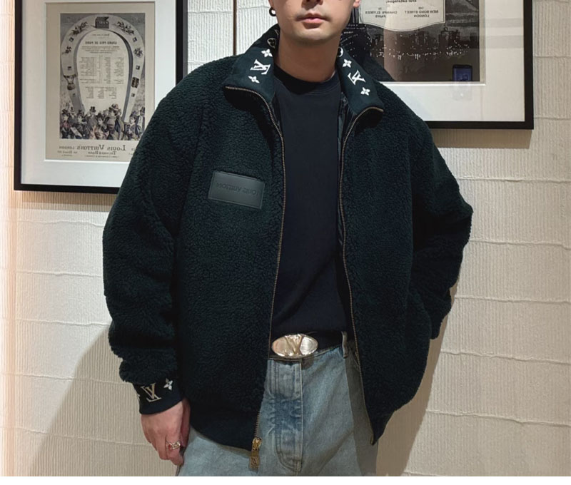 Louis Vuitton 루이비통 레더 패치 플리스 블루종 레플리카 2번 이미지 - 의류 | 세미샵 레플리카 사이트