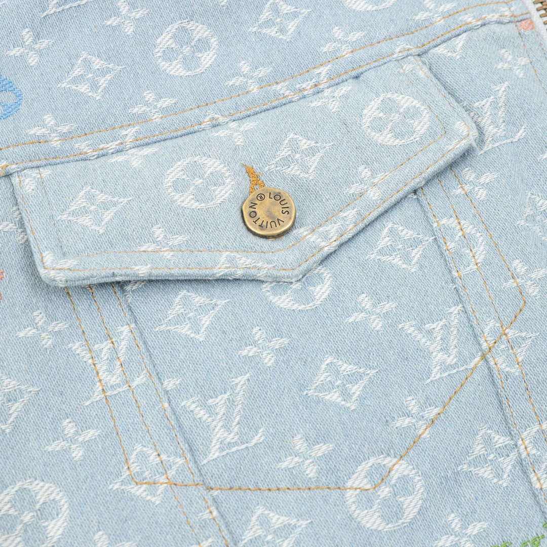 루이비통 루이비통 모노그램 멀티컬러 데님 후디드 자켓 레플리카 4번 이미지 - 의류 | 세미샵 레플리카 사이트